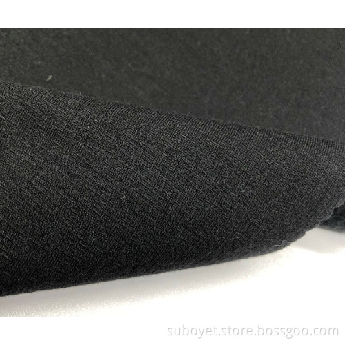 Heißer Verkauf T / C French Black KnittingTerry Brushed Fabric